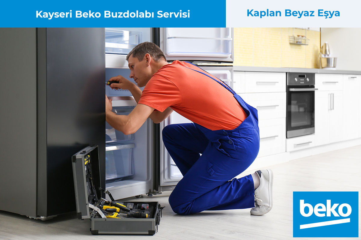 Kayseri Beko Servisi Teknisyeni Buzdolabı Tamir Ediyor